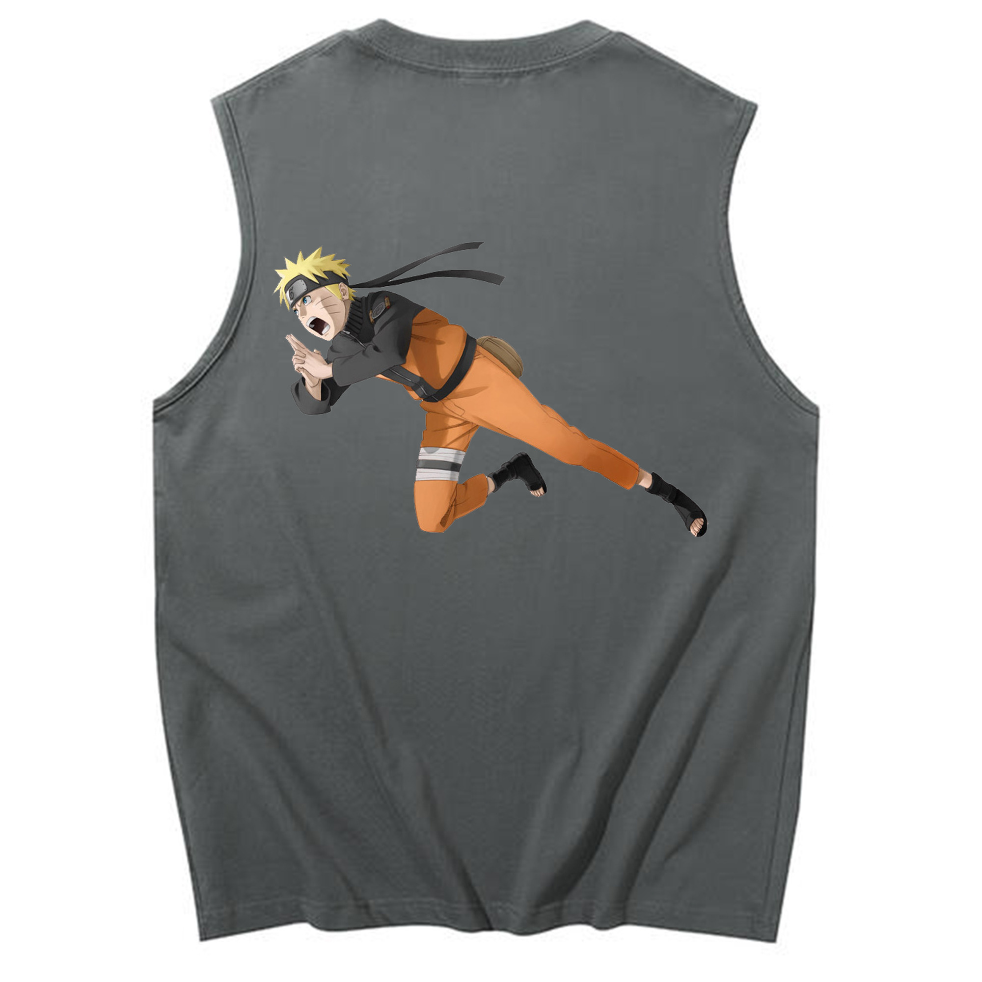 （画像用） NARUTO -ナルト- うずまき ナルト Uzumaki Naruto コットン100％タンクトップ（背面プリント）